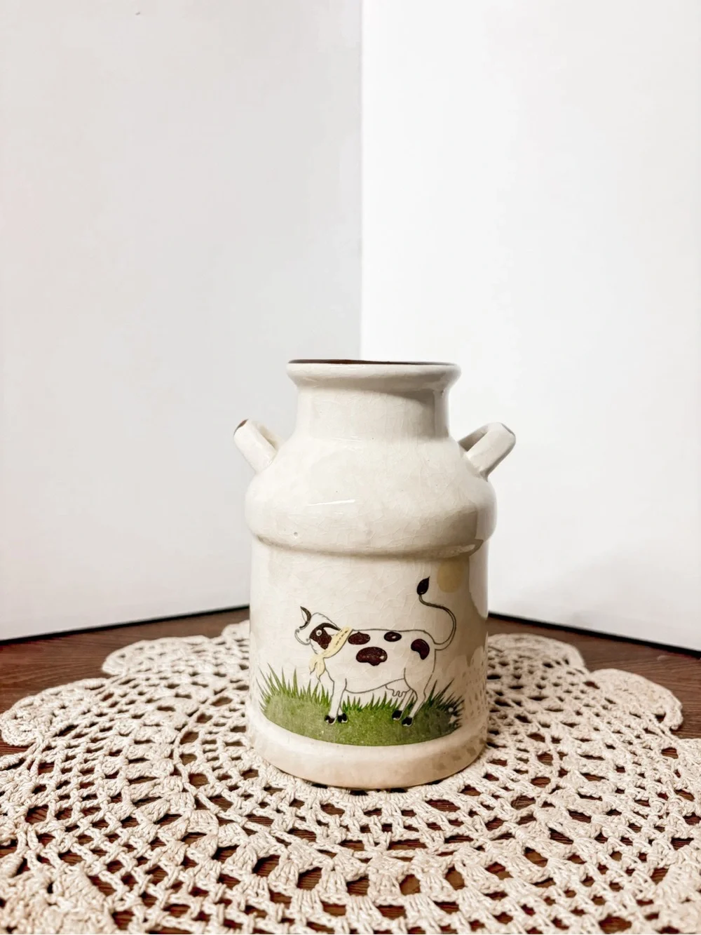 Vintage 1980’s Country Farm Milk Can Jug Vase